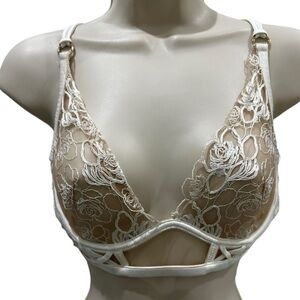 honey birdette sheet mesh unlined wired supportive sexy lingerie bra